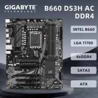 Gigabyte B660 DS3H AC DDR4 Motherboard Supports LGA1700 I9-14900KF I7-14700KF I5-13600K CPU Intel B660 chipset 2 x PCIe 4.0M.2