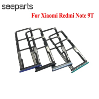 Sim Tray Holder For Xiaomi Redmi Note 9T Card Tray Slot Holder Adapter Socket Repair Parts For Redmi Note 9T Sim Tray Holder