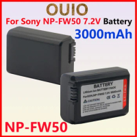 NP-FW50 NP FW50 Batteries For Sony Alpha Alpha 7 a7 a7rii 7R a7R A3000 A5000 A6000 A6100 A6500 A6300 3000mAh Battery