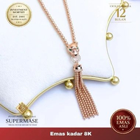 Kalung Emas 17K Panther Merica Rosegold Rumbai - Supermase