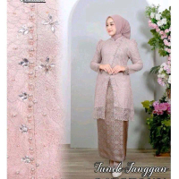 READY Setelan Kebaya Modern Model Terbaru Mix Bawahan Songket (Bonus Hijab) Kebaya Pesta Wisuda Kond