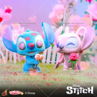 HT HotToys COSBABY COSB1073 Mini Q Version Disney Lilo &amp; Stitch Stitch Angel 12cm Action Figure Purple Dolls Valentine's Day