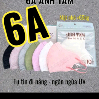 Combo 100 cái khẩu trang 6A Anh Tâm 4 lớp kháng khuẩn dày dặn