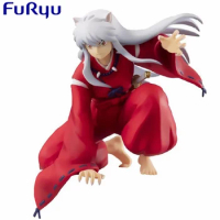 Qwiooe Original Furyu 13cm InuYasha Anime Noodle Stopper Figure Sengoku Otogi Zoshi Action Figure Collectible Model Doll Toys