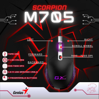 Genius Mouse Gaming Scorpion M705 Mouse Gaming Genius USB