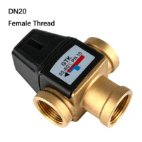 3 Way Brass DN20 Female Thread Water Thermostatic Mixing Valve 3/4"