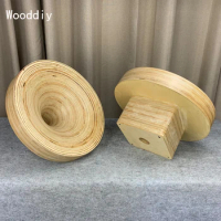 Wooddiy 2 inch Throat Wooden Horn One Pair 12/15/18 Inch Speaker Empty Wood Horn Birch Plywood Exponential Horn Round Wood Horn