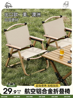 摯者戶外折疊椅克米特椅便攜露營靠背戶外折疊椅子釣魚凳子沙灘椅