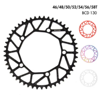 Folding Bike Chainwheel Chainring 46/48/50/52/54/56/58T 130mm BCD Aluminum Alloy Bicycle Cranksets Plate