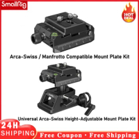 SmallRig Universal Arca-Swiss Height-Adjustable Mount Plate Kit 4233 Arca-Swiss / Manfrotto Compatible Mount Plate Kit 4234