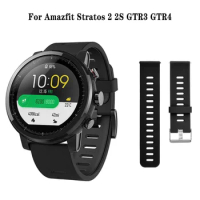 Silicone Strap For Xiaomi Amazfit Stratos 2 2S 3 Pace GTR 47mm GTR 3 GTR4 Watch Replacement Bracelet For Huami Stratos Band