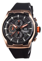 Evans Jayden Evans Jayden Jam Tangan Chronograph Pria - Rosegold Black Rubber Strap - EJ-9585
