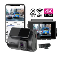 2 Inches Dashcam 4k Dual Lens Dash Cam 4k with APP WiFi and GPS Car Dash Camera Front and Back 2 Channel Dash Camera