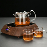 泡茶杯 茶杯茶水杯家用加厚透明耐熱玻璃茶壺電陶爐加熱煮茶器花茶壺過濾泡茶具套裝 99免運