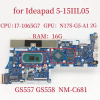NM-C681 Mainboard For Ideapad 5-15IIL05 Laptop Motherboard CPU: I7-1065G7 GPU:N17S-G5-A1 2G RAM:16G FRU:5B20S44041 5B20S44042