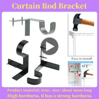 Alloy Curtain Rod Bracket Heavy Duty Drapery Rod Curtain Rod Holders Hardware Valance Holders Hanging Brackets Wall Mount