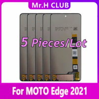5 PCS 5 Pieces For Motorola Moto Edge 2021 LCD Display Touch Digitizer Full Assembly For MOTO Edge (2021) Screen Replacement