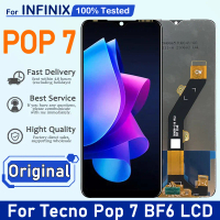 6.6\ High Quality For Tecno Pop 7 BF6 Display Touch Screen Digitizer Assembly For Tecno Pop 7 LCD Re