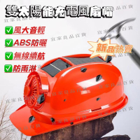 【宜家良品百貨】太陽能風扇安全帽 工地風扇帽 吹風帽 戶外風扇帽 防暑降溫 遮陽多功能頭盔 帶製冷可充電風扇帽 工地防暑