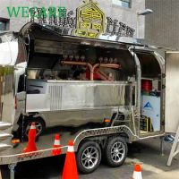 Wecare 470*210*210cm Fully Equipped Food Truck Airstream Food Trailer Food Truck with Full Kitchen