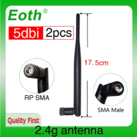 EOTH 1p 2p wifi antenna 5dbi sma male female wlan wi fi 2.4ghz antene module router tp link signal receiver antena high gain