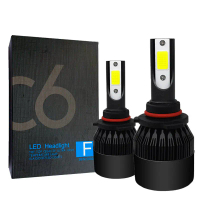 C6 LED Series (Upgrade Version) - 2 Pcs H4 H7 H11 9005 9006 6500K Super White 4000LM COB Chip Durabl