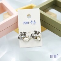 【TANAH】復古時尚不規則鑲珍珠耳針款(E010)