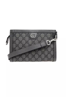Gucci GG Supreme Ophidia Unisex Mini Clutch Crossbody Bag Grey 795467