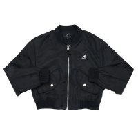 【KANGOL】外套 黑 鋪棉 短版 飛行外套 女(6452144020)