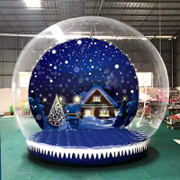 FUNWORLD Factory Directly Inflatable Custom Snow Globe, Christmas Photo Inflatable Snow Globe Balloons Decoration for Holiday