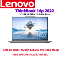 Lenovo ThinkBook 16p Laptop AMD Ryzen 7 6800H RTX 3060-MaxQ 16G 512GB SSD 16-Inch 2.5k LCD 165Hz 100%sRGB Screen New Notebook PC