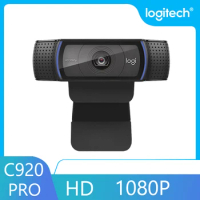 Logitech C920pro HD Network Built-in Mic Video BackgroundConference Wide Angle 1080P Full 720P Camera Laptop Video Call Camera