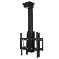 Dual screen electric TV ceiling mount 2 screen telescopic TV bracket 32-65 inch TV automatic lifting mount