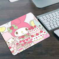 SBD- Sanrio Hello Kitty Double-Layer Cake Design Mouse Pad - Cute Cartoon Non-Slip Rubber Base, 9.84