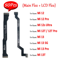 50Pcs，NEW Tested For Xiaomi Mi 12 12s Ultra 12T Pro Mi 13 Lite 12 Pro 13 5G Main FPC LCD Display Connect Mainboard Flex Cable