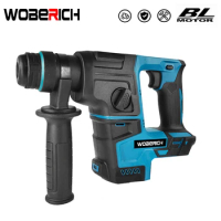 Brushless Cordless Electric Rotary Hammer Drill Rechargeable Hammer Impact Drill(Wihout battery) for 18V Makita Battery