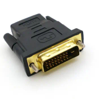 50pcs DVI 24+1 to HDMI-compatible Adapter Plug DVI Male to HDMI-compatible Female Dual Way connector 1080P for HDTV New