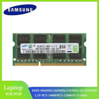 1/2PCS SAMSUNG Ram Laptop DDR3 8GB 4GB 1333Mhz 1600Mhz 1866Mhz SO-DIMM PC3-10600 12800 14900 Notebook 1.5V PC3 RAM Memoria