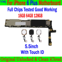 Free Shipping Mainboard For IPhone 6 Plus 5.5“Motherboard Original Unlock For IPhone 6 Plus 16g/64g/128 Logic Board Clean iCloud
