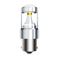 【車的LED】勁亮1157 高低腳款 6LED 魚眼燈30w(白光-1入)