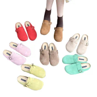Genuine leather retro Boken shoes 2023 spring new bean shoes single shoe women's bag top half slippers Muller shoes