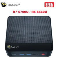 Beelink SER5 Pro MINI PC R7 5700U / R5 5560U Windows 11 Pro DDR4 16GB 500GB NVME SSD WIFI 6 BT5.2 4K HD Desktop Game Computer