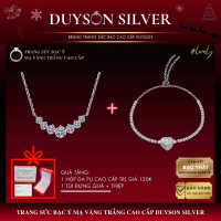 Bộ trang sức bạc Ý 925 DUYSON SILVER cao cấp. Bao gồm Vòng cổ bạc và Lắc tay bạc mạ vàng cao cấp [SE