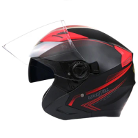 Open Face Helmet Double Lens Modular Helmet Motorcycle Motocross Jet Four Seasons Safety Handmade Capacetes Para Moto Vespa DOT