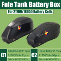 Ebike Fule Tank Battery Box Empty Battery Case 36V/48V/60V/72V 21700/18650 Holder/Ebike Shanshan Can