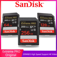 SanDisk Extreme PRO SD Card UHS-I SDHC SDXC 4k Video Read up to 200MB/s U3 C10 V30 Memory Card 512G 256G 128G 64G 32G for Camera