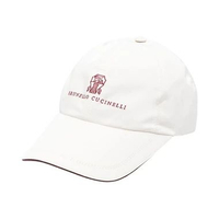 Brunello Cucinelli Embroidered Logo Cap Nylon Off-White L Nude
