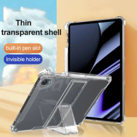 Transparent Case For OPPO Pad Air 10.36 Pad 11 Pad2 11.61 Four Corner Airbag TPU invisible Stand Protection Cover With Pen Slot