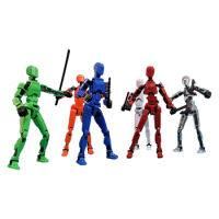 6 Color Action Figures Model Mini Action Figure Full Joint Robot Toy Movable Toy Models Multi-Jointed For Dining Coffee Table