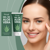 Gel làm dịu nha đam, 100g, với axit hyaluronic và Vitamin E, để làm mát và cấp ẩm